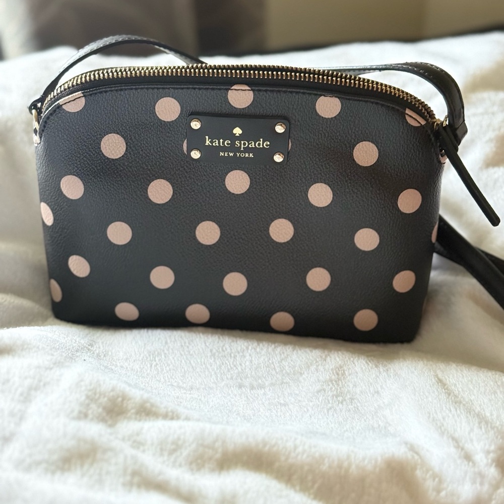 Kate Spade Black and Pink Dot Crossbody Bag